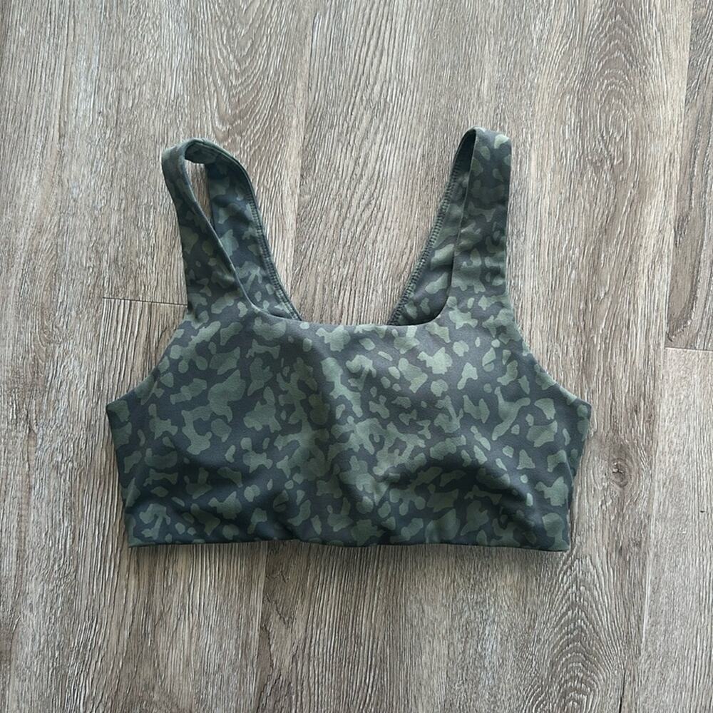 BuffBunny Olive Green Camo Sports Bra